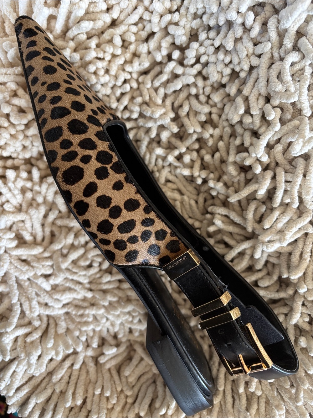 Comfortable calf hair flats